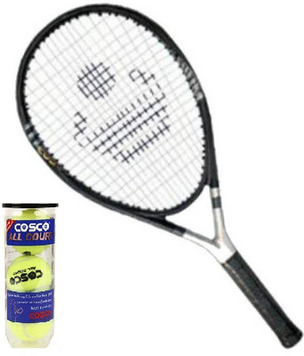 Cosco Combo of Two, One 'Titanium' Tennis Racquet and One 'All Court'' Tennis Ball Box (pack of 3)- Tennis Kit
Cosco Combo of Two, One 'Titanium' Tennis Racquet and One 'All Court'' Tennis Ball Box (pack of 3)- Tennis Kit