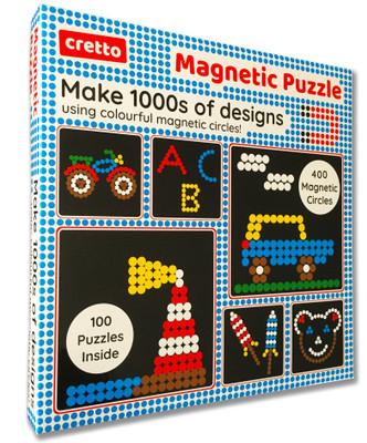 cretto Magnetic Puzzle: Make 1000s of Designs with Colourful Magnetic Circles (400 Magnets + 100 Puzzle Book + Magnetic Board)(402 Pieces)
cretto Magnetic Puzzle: Make 1000s of Designs with Colourful Magnetic Circles (400 Magnets + 100 Puzzle Book + Magnetic Board)(402 Pieces)