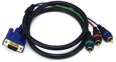 Monoprice TV-out Cable 3ft VGA to 3 RCA Component Video Cable (HD15 - 3-RCA)(Black, For DVD)
Monoprice TV-out Cable 3ft VGA to 3 RCA Component Video Cable (HD15 - 3-RCA)(Black, For DVD)