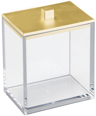 InterDesign Clarity Bathroom Vanity Canister Jar For Cotton Balls, Swabs, Cosmetic Pads - Clear/Brushed Gold Cotton Balls, Ear Buds, Cosmetic Pads Vanity Box(Gold, Clear)
InterDesign Clarity Bathroom Vanity Canister Jar For Cotton Balls, Swabs, Cosmetic Pads - Clear/Brushed Gold Cotton Balls, Ear Buds, Cosmetic Pads Vanity Box(Gold, Clear)