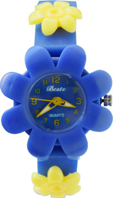 Creator ™ Blue Flower Style Dial Fashion New Watch - For Girls