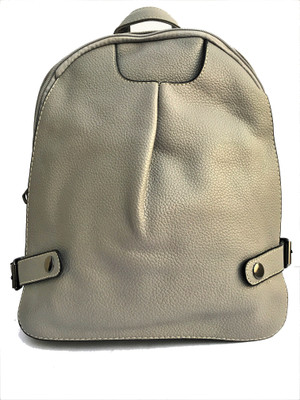 Moddic Grey Leather Bagpack Waterproof Backpack(Black, 10 L)