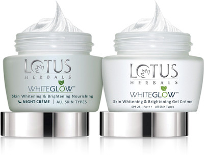 lotus herbals White Glow Skin Whitening & Brightening Nourishing Night Cream 60 g and Whitening & Brightening Gel Cream 60 g(Set of 2)
lotus herbals White Glow Skin Whitening & Brightening Nourishing Night Cream 60 g and Whitening & Brightening Gel Cream 60 g(Set of 2)