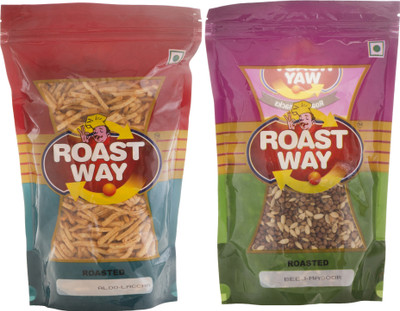 Roast Way Aloo Laccha & Beej Masoor Roasted Namkeen Combo(450)