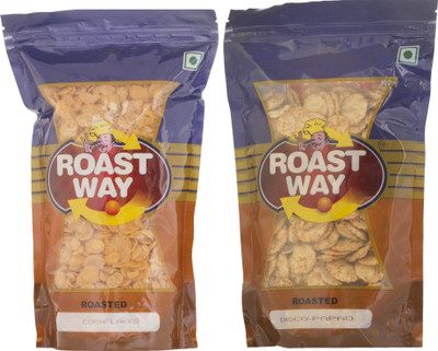 Roast Way Corn Flakes & Disco Papad Roasted Namkeen Combo(450)