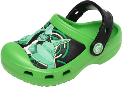 Crocs Boys Slip-on Clogs(Black, Light green