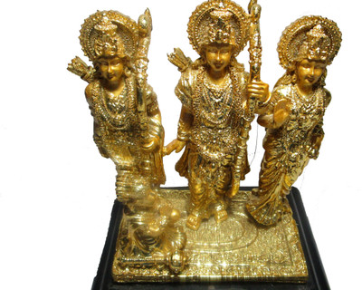 MYEBIZSTORE Ram Darbar Statue Ram Sita Laxman Hanuman (medium size) Decorative Showpiece - 22 cm(Gold Plated, Gold)
MYEBIZSTORE Ram Darbar Statue Ram Sita Laxman Hanuman (medium size) Decorative Showpiece - 22 cm(Gold Plated, Gold)