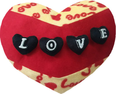 Aparshi LUV U heart stuffed cushion soft toy 4DW4 - 45 cm(Multicolor)