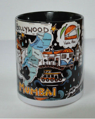 Mapsofindia Mumbai Premium Coffee Ceramic-9.5cm*8.2cm Ceramic Mug(330 ml), Black;white
Mapsofindia Mumbai Premium Coffee Ceramic-9.5cm*8.2cm Ceramic Mug(330 ml), Black;white