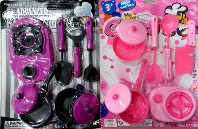 SS Traders Kitchen Set for Kids Purple & Pink colourfull