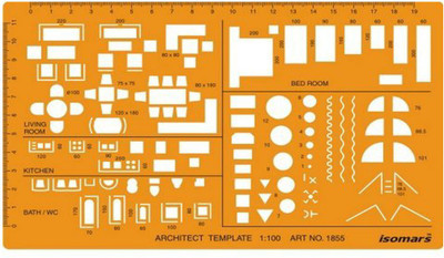 Isomars 1855 Metric 1:100 Scale Architectural Drawing Template Stencil Stencil(Pack of 1, Laser Cut & Printed)
Isomars 1855 Metric 1:100 Scale Architectural Drawing Template Stencil Stencil(Pack of 1, Laser Cut & Printed)