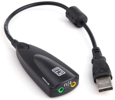 ReTrack Steel Sound 5hv2 7.1 Sound Channel USB2.0 Sound Card USB Adapter(Black)