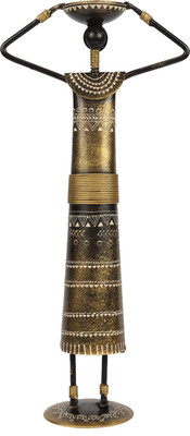 VedasExports Hed Doll EMB Decorative Showpiece - 32.5 cm(Iron, Gold)
