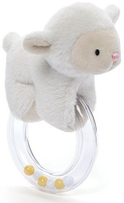 Gund Baby Lopsy Lamb Ring Rattle Toy Rattle(White)