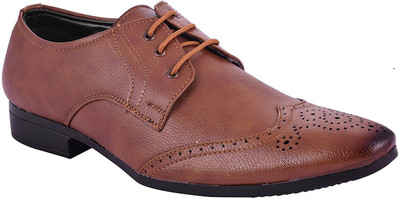 LeatherKraft Lace Up For Men(Tan