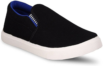 GENIAL Slip On Sneakers For Men(Blue, Black