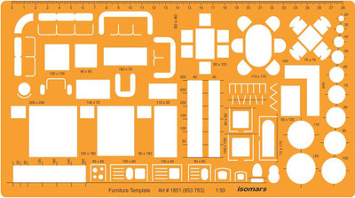 Isomars 1851 1:50 Architectural Drawing Furniture Symbols for House Interior Floor Plan Design Stencil(Pack of 1, Laser Cut & Printed)
Isomars 1851 1:50 Architectural Drawing Furniture Symbols for House Interior Floor Plan Design Stencil(Pack of 1, Laser Cut & Printed)