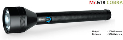 Mr Lights 3000 Meters Rechargeable Metal Alloy flashlight with 4 Hours back up CREE LED Cobra Series Micro USB chargeable Torch(Black : Rechargeable)
Mr Lights 3000 Meters Rechargeable Metal Alloy flashlight with 4 Hours back up CREE LED Cobra Series Micro USB chargeable Torch(Black : Rechargeable)