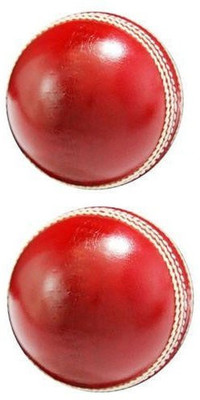 Glaze Original Leather Cricket Leather Ball(Pack of 2, Red)