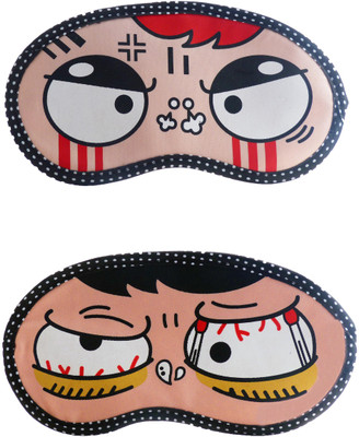 Jenna Angry-SleepyCartoon Travel Sleeping Eye Cover Blindfold (Pack of 2)(2 g)