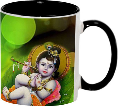 Ashvah Krishna 1577 Ceramic Mug(350 ml), Black