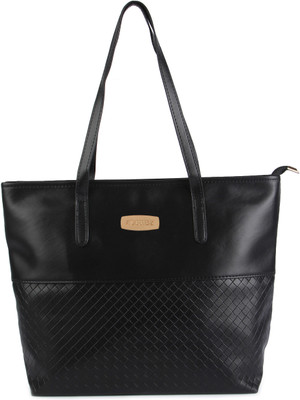 Aubrey Contemporary Black Tote Bag Shoulder Bag(Black, 5 L)