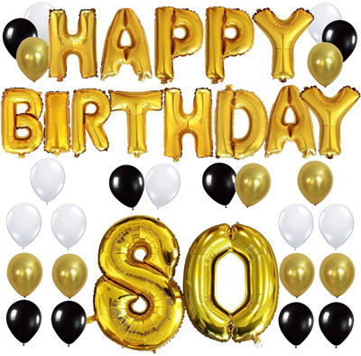Shop Online Solid irthday Party Pack – Black, White & Gold, Happy Birthday Letter Balloon And Number Balloonsfor Milestone Birthday (80) Balloon(Gold, Pack of 80)
Shop Online Solid irthday Party Pack – Black, White & Gold, Happy Birthday Letter Balloon And Number Balloonsfor Milestone Birthday (80) Balloon(Gold, Pack of 80)