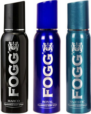 Fogg 1 Marco and 1 Royal and 1 Majestic Deodorant Combo Pack of 3 Body Spray - For Men(360 ml, Pack of 3)
Fogg 1 Marco and 1 Royal and 1 Majestic Deodorant Combo Pack of 3 Body Spray - For Men(360 ml, Pack of 3)