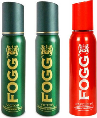 Fogg 2 Victor and 1 Napoleon Deodorant Combo Pack of 3 Body Spray - For Men(360 ml, Pack of 3)
Fogg 2 Victor and 1 Napoleon Deodorant Combo Pack of 3 Body Spray - For Men(360 ml, Pack of 3)