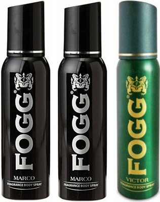 Fogg 2 Marco and 1 Victor Deodorant Combo Pack of 3 Body Spray - For Men(360 ml, Pack of 3)
Fogg 2 Marco and 1 Victor Deodorant Combo Pack of 3 Body Spray - For Men(360 ml, Pack of 3)