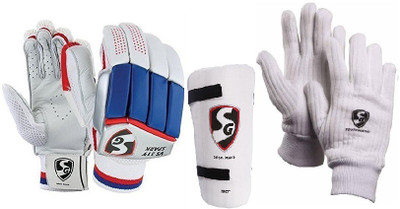 SG Combo of three, one pair of 'Vs 319 Spark' (Lightweight) batting gloves, One 'Test' Elbow Guard and one pair of 'Tournament' inner gloves (Men's) (Color on availability)- Cricket Kit
SG Combo of three, one pair of 'Vs 319 Spark' (Lightweight) batting gloves, One 'Test' Elbow Guard and one pair of 'Tournament' inner gloves (Men's) (Color on availability)- Cricket Kit