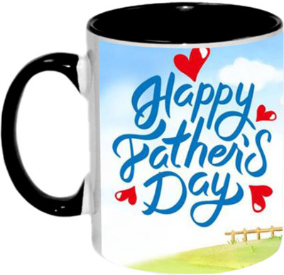 Ashvah Happy Father's Day 1383 Ceramic Mug(350 ml), Black