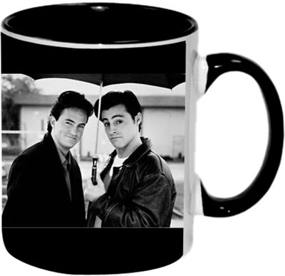 Ashvah Friends 1398 Ceramic Mug(350 ml), Black