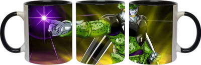 Ashvah Dragon Ball Z 1503 Ceramic Mug(350 ml, Pack of 3), Black