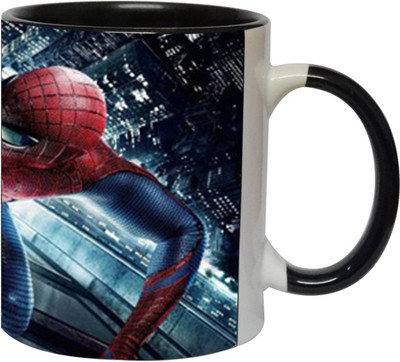 Ashvah Spider-Man Ceramic Mug(350 ml), Black