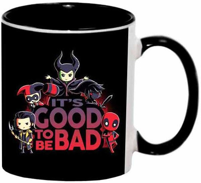 Ashvah Good To Be Bad Ceramic Mug(350 ml), Black