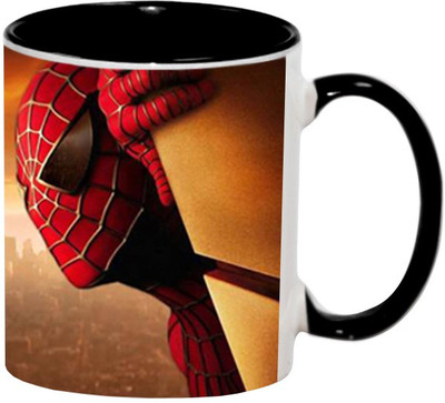 Ashvah Spider-Man 1570 Ceramic Mug(350 ml), Black
