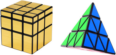 Emob Magic Rubik Gold Mirror & Pyraminx Cube Combo Puzzle Cube Brainstorming Game Toy With Black Base & Neon Color(2 Pieces)
Emob Magic Rubik Gold Mirror & Pyraminx Cube Combo Puzzle Cube Brainstorming Game Toy With Black Base & Neon Color(2 Pieces)