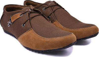 True Soles Men's Brown PU Sneakers For Men(Brown, Chicku