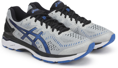 Asics GEL-KAYANO 23 Running Shoes For Men(White, Silver/imperial/black