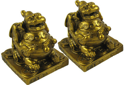 estore VASTU FENG SHUI PAIR OF PI YAO FOR GOOD LUCK,WEALTH Decorative Showpiece - 8 cm(Polyresin, Gold)
estore VASTU FENG SHUI PAIR OF PI YAO FOR GOOD LUCK,WEALTH Decorative Showpiece - 8 cm(Polyresin, Gold)
