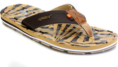Sparx SFG-2077 Flip Flops, Brown golden