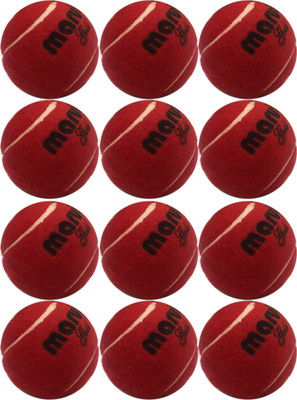 HRS Maruti Spin Pressureless, Light Weight Cricket Tennis Ball(Pack of 12, Red), Maroon (light weight)