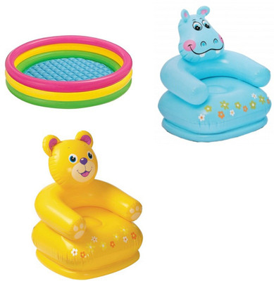 DINAARKAN COMBO OF 3 FEET BATH TUB AND 2.5 FEET INFLATABLE HIPPO AND TEDDY CHAIR(Multicolor)
DINAARKAN COMBO OF 3 FEET BATH TUB AND 2.5 FEET INFLATABLE HIPPO AND TEDDY CHAIR(Multicolor)