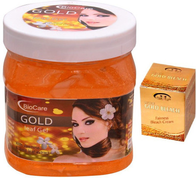 Biocare Gold Leaf Gel 500 ML, Pink Root Golden Bleach(Set of 2)