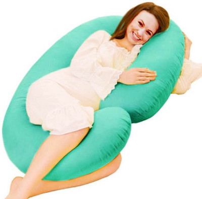 Coozly Solid Pregnancy Pillow Pack of 1(Cyan)