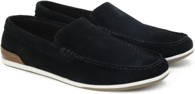 Clarks Medly Sun Black Sde Loafers For Men(Black