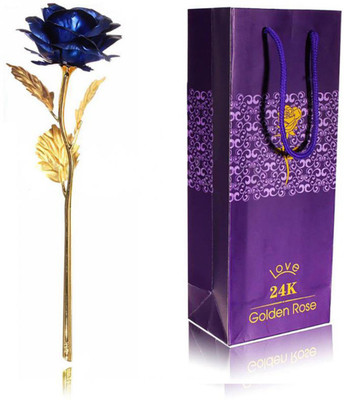 Billionbag 24K Gold Rose bb1 With Gift Box & Carry Bag - Best Gift For Propose Day & Promise Day Elegant Decorative Showpiece - 25 cm(Gold Foil, Blue)
Billionbag 24K Gold Rose bb1 With Gift Box & Carry Bag - Best Gift For Propose Day & Promise Day Elegant Decorative Showpiece - 25 cm(Gold Foil, Blue)