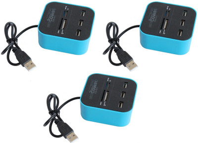 ReTrack SET OF 3PC 2.0 Combo Hub All In One with 3 ports for SD/MMC/M2/MS Multi Card Reader USB Adapter(Blue)
ReTrack SET OF 3PC 2.0 Combo Hub All In One with 3 ports for SD/MMC/M2/MS Multi Card Reader USB Adapter(Blue)