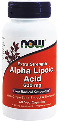Now Foods Alpha Lipoic Acid 600mg 60 Vege Caps(60 No)